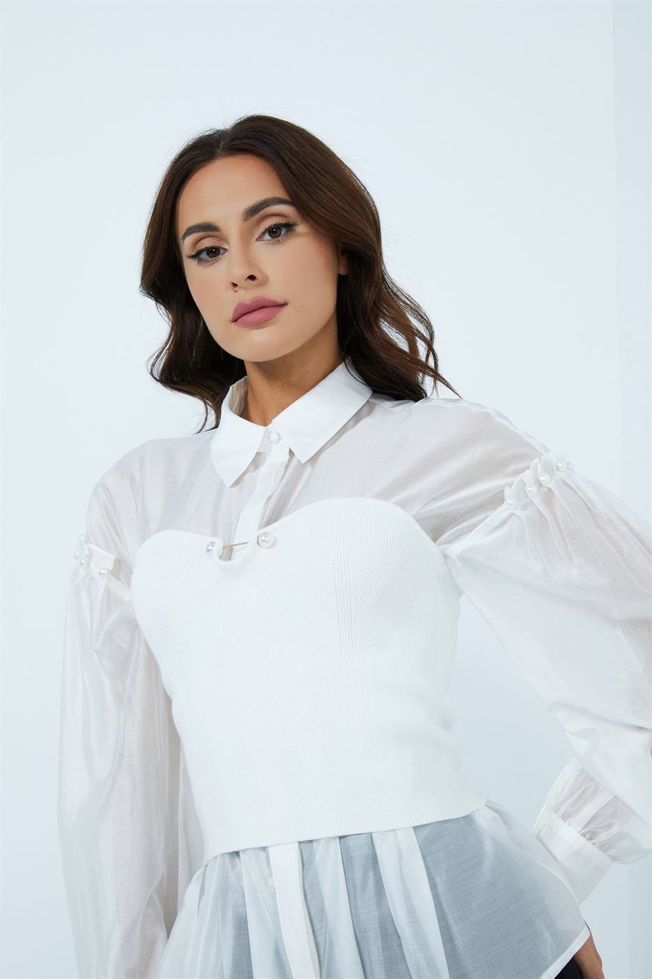 Pearl Brooch Top - Femi9 EG