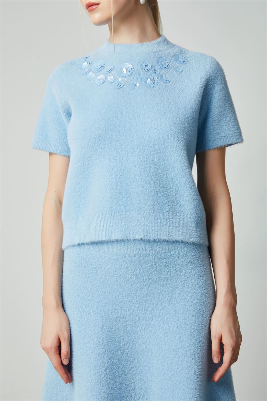 Embellished Knit Top - Femi9 EG