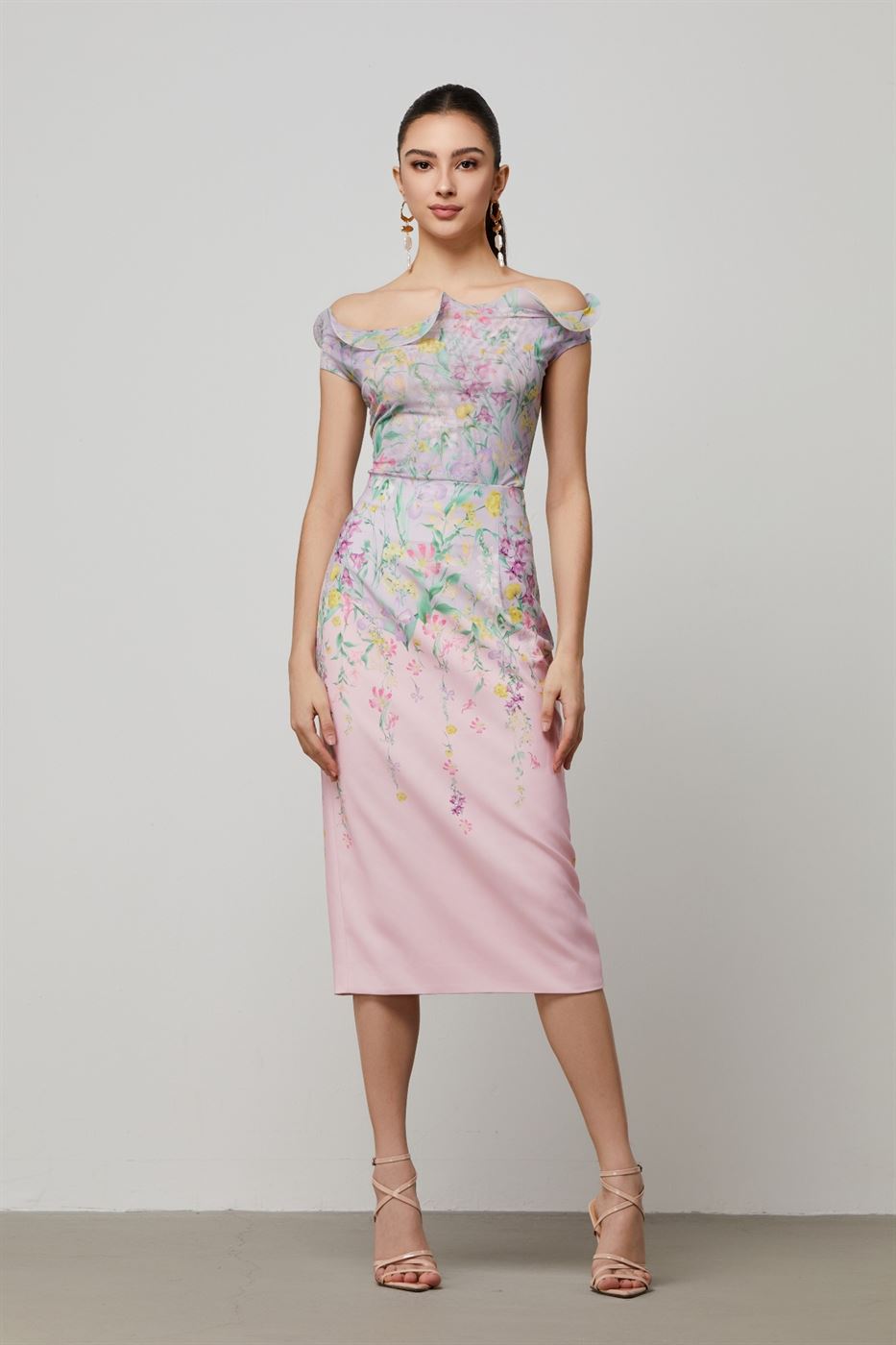 Pencil Floral Print Skirt - Femi9 EG