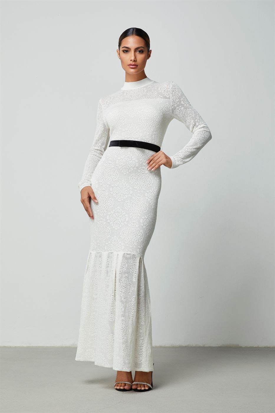 Embroidery  Knitted Dress - Femi9 EG