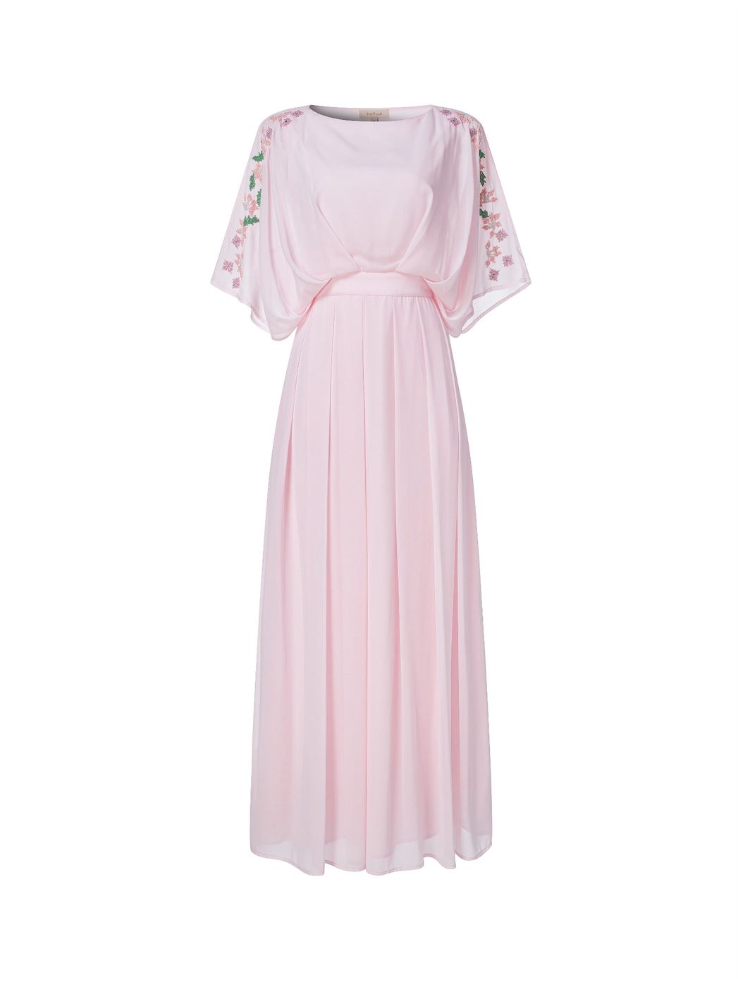 Embordered Sleeves Dress - Femi9 EG