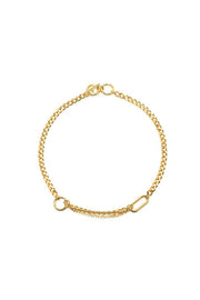 Gold Tone Chains  Collar Necklace - Femi9 EG