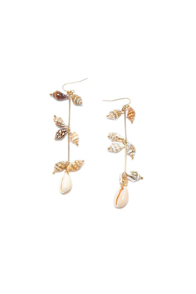 Shell Long Drop Earrings - Femi9 EG