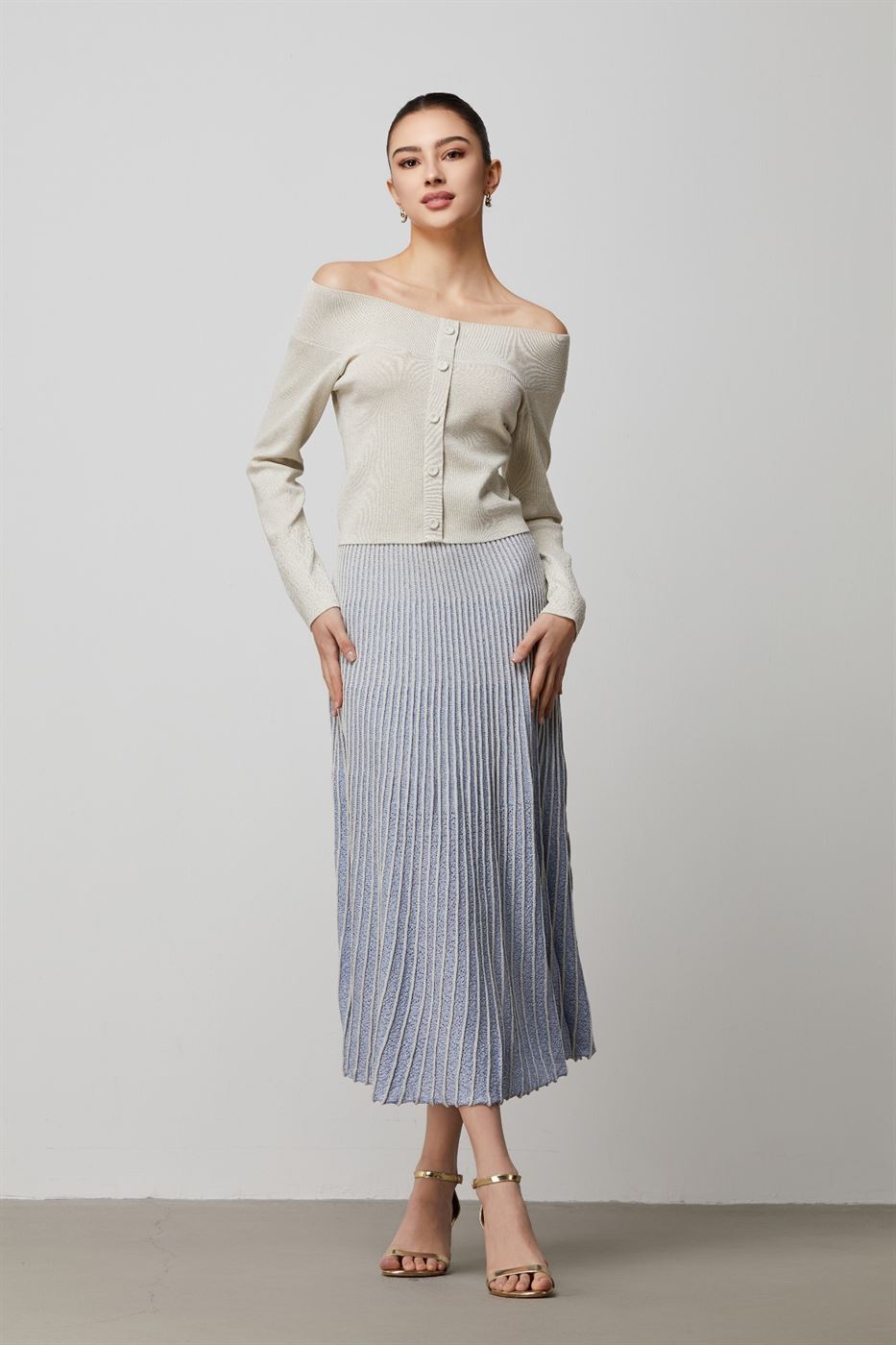 Button Line Knit Top - Femi9 EG