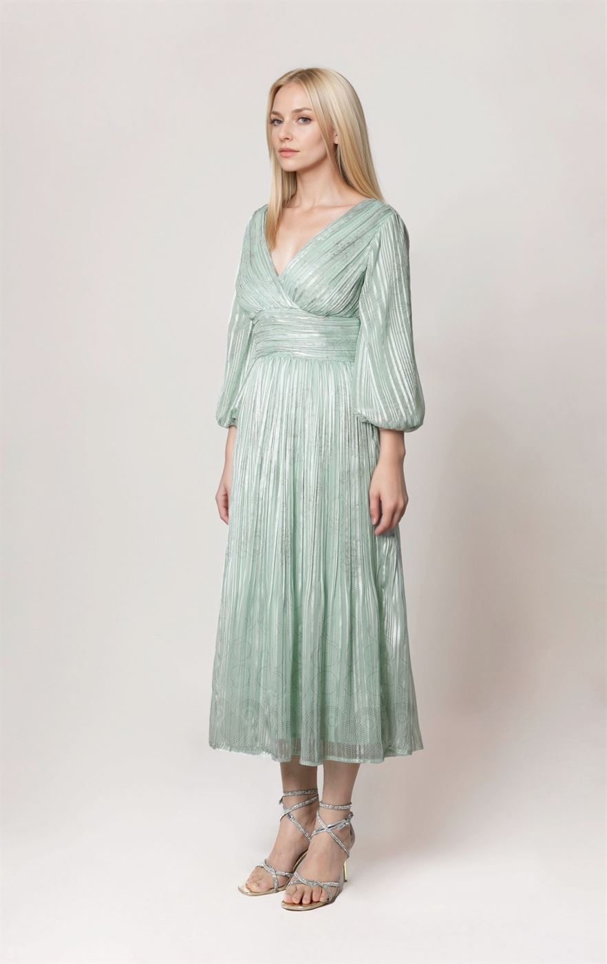 Pleated Printed Dress - Femi9 EG