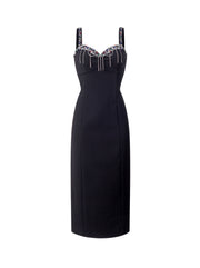 Embellished Collar Midi Dress - Femi9 EG