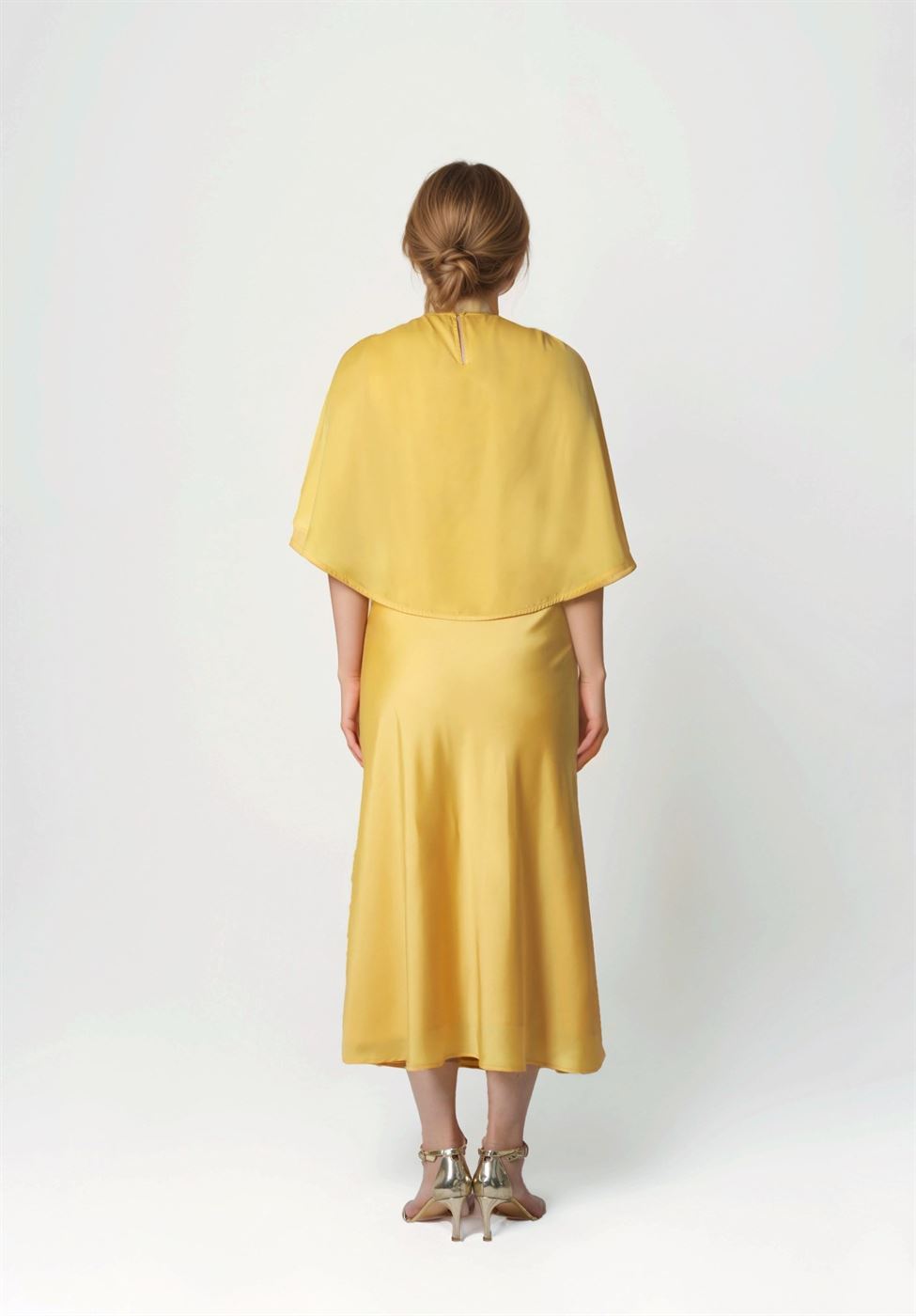 Midi Dress With Cape - Femi9 EG