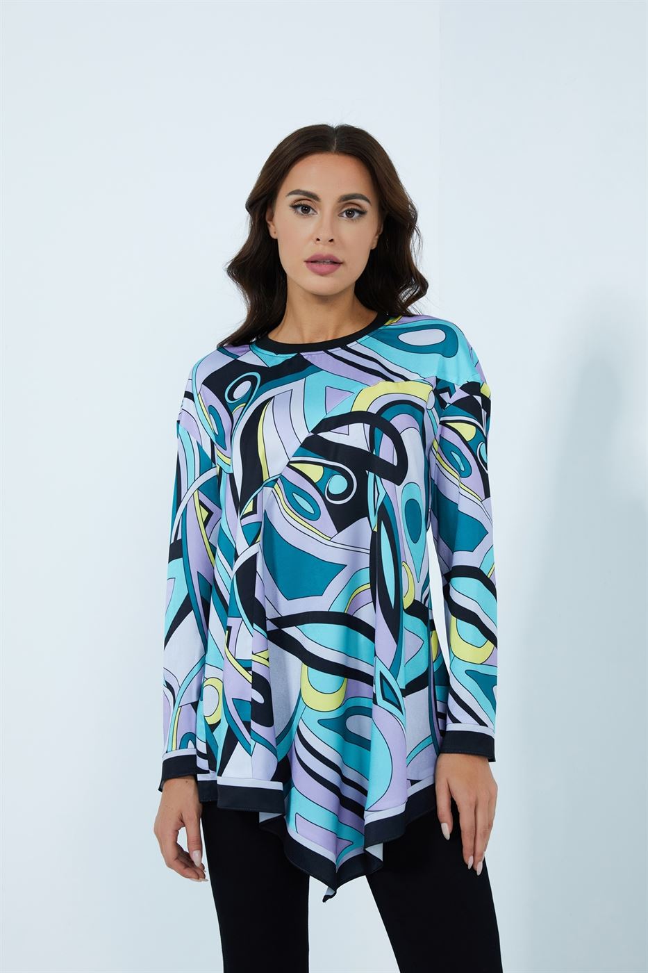 Printed Satin Top - Femi9 EG