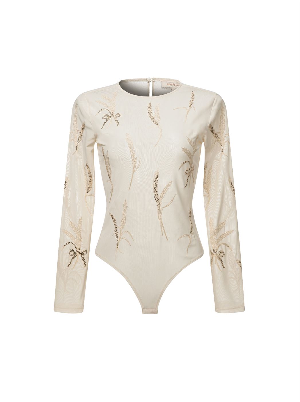 Front Embroidery Bodysuit - Femi9 EG