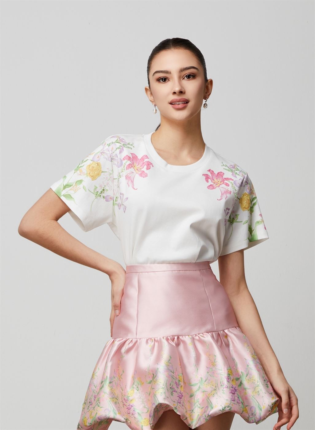 Trendy Floral Print Top - Femi9 EG
