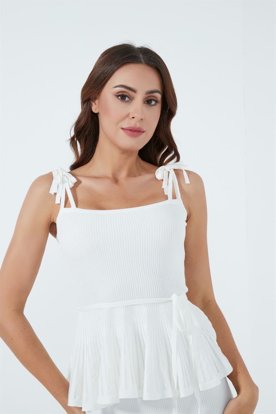 Ruffled Knitted Top - Femi9 EG