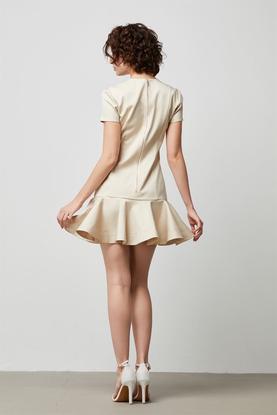 Ruffled Peplum Dress - Femi9 EG
