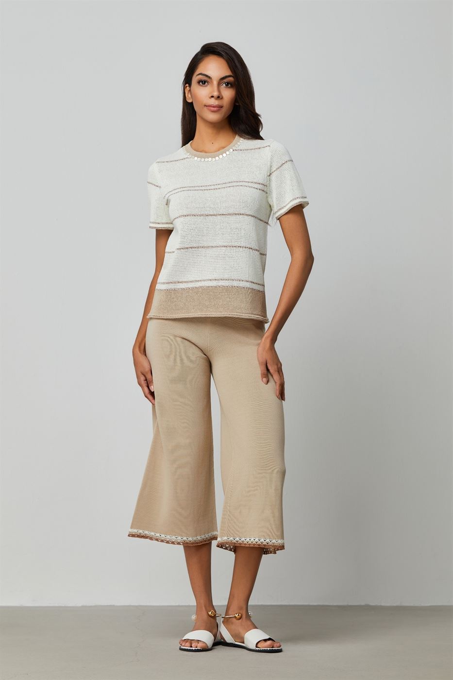 Wide Leg Knitted Pants - Femi9 EG
