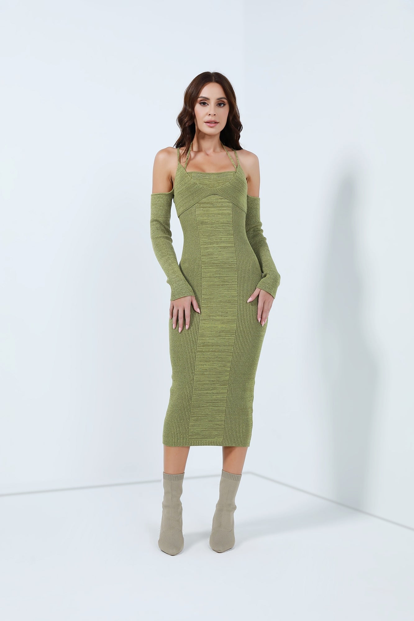 Knit Dress 2Pieces - Femi9 EG