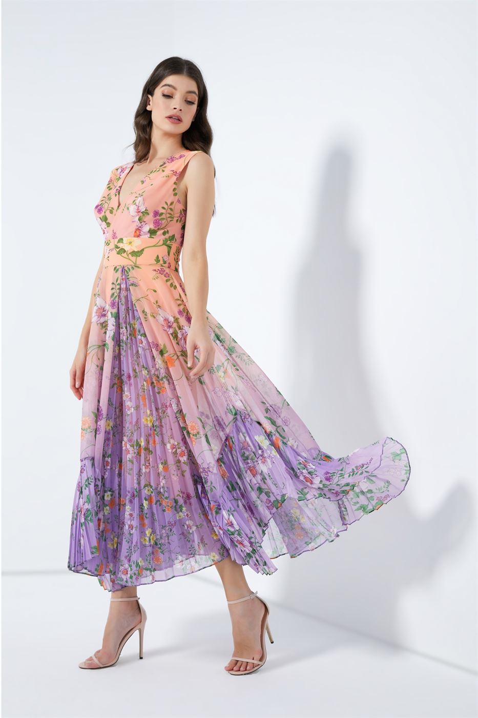 Sleeveless Printed Dress - Femi9 EG