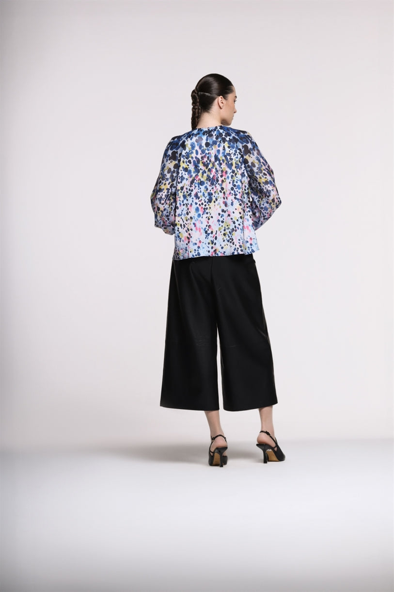 Satin Printed Blouse - Femi9 EG
