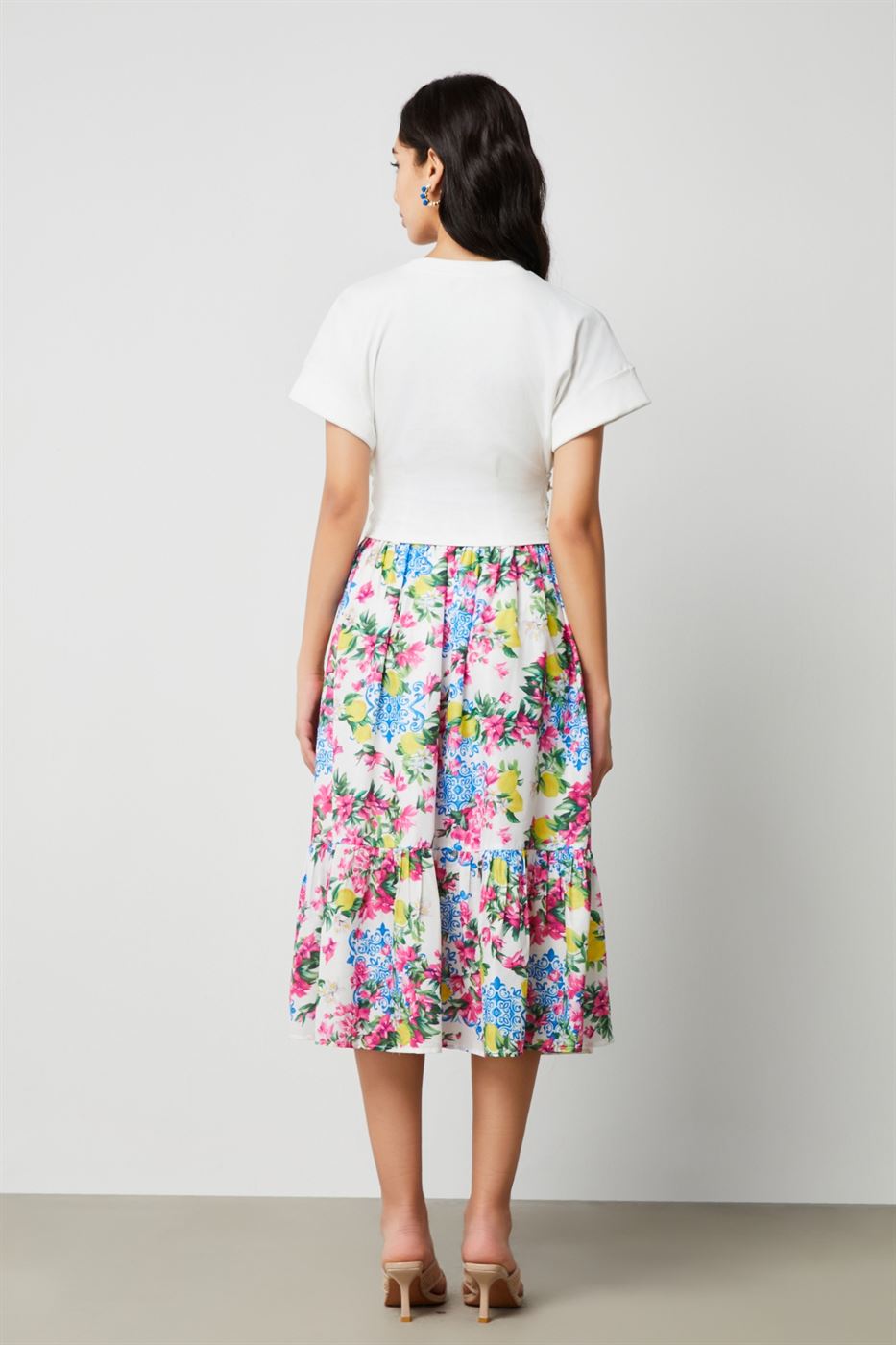 Printed Midi Skirt - Femi9 EG
