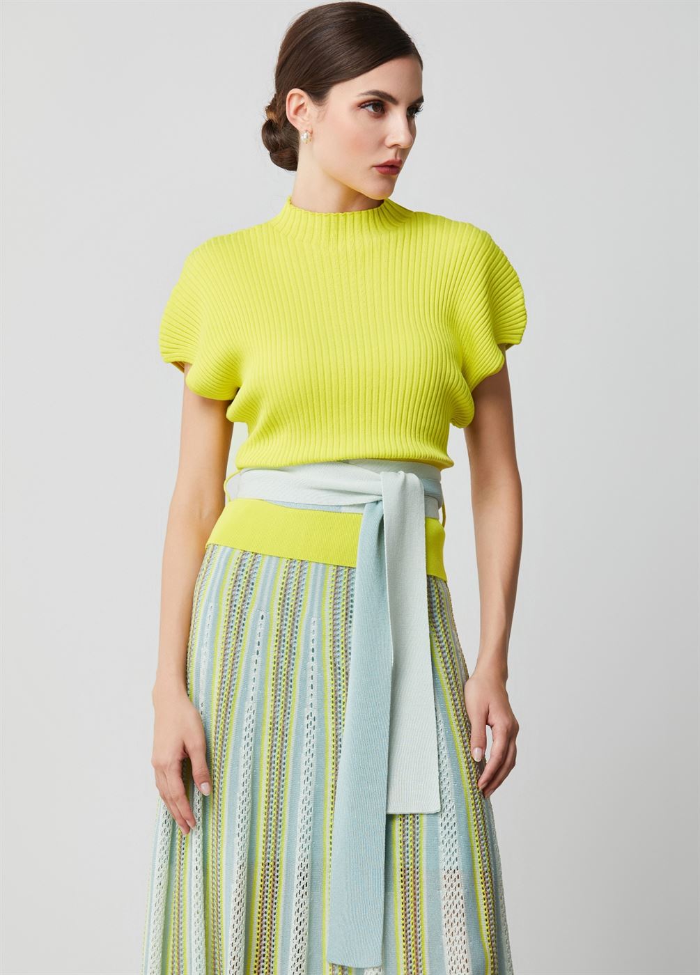 High Ribbed Hem Top - Femi9 EG