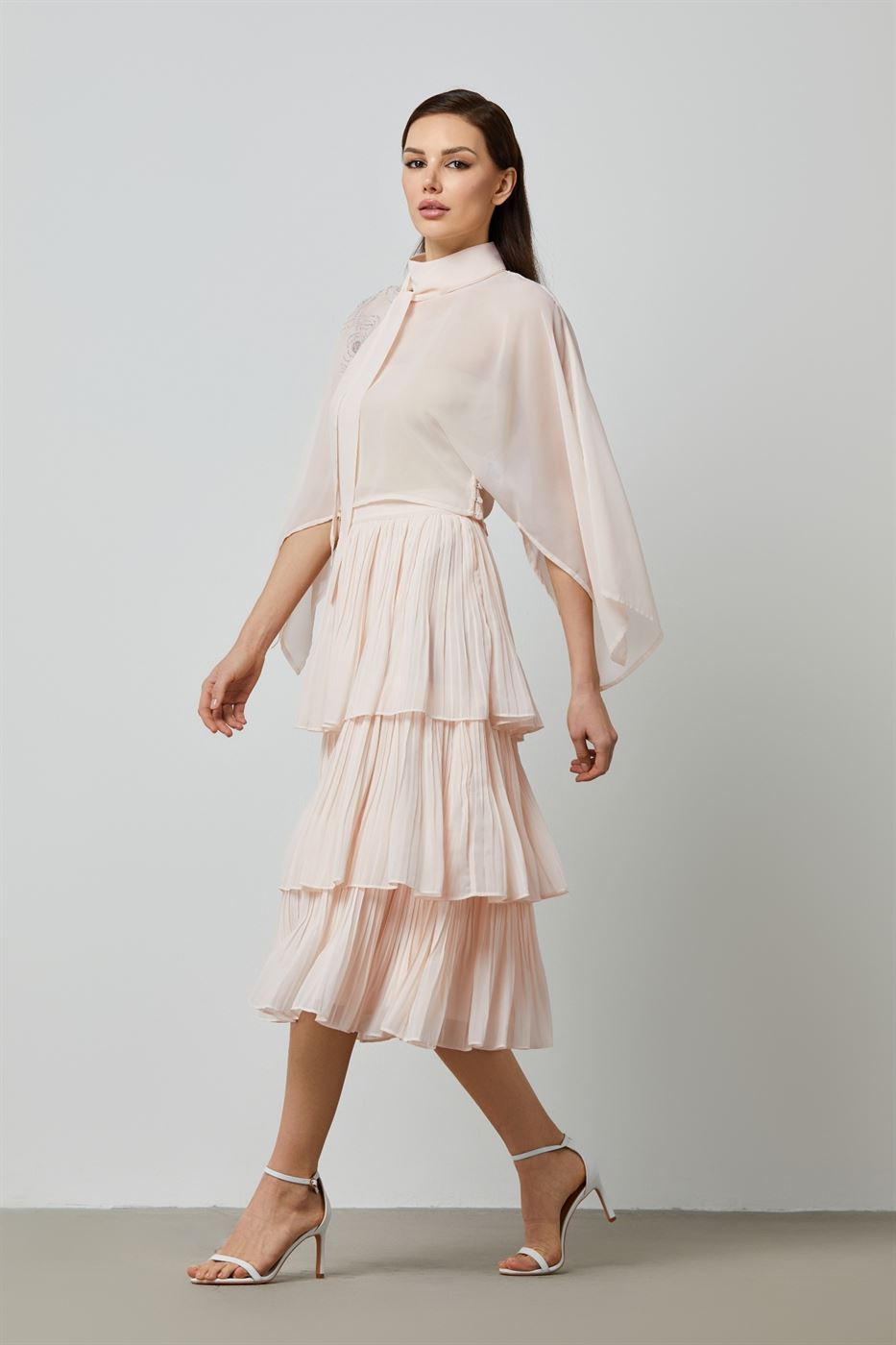 Layer Pleated Chiffon Skirt - Femi9 EG