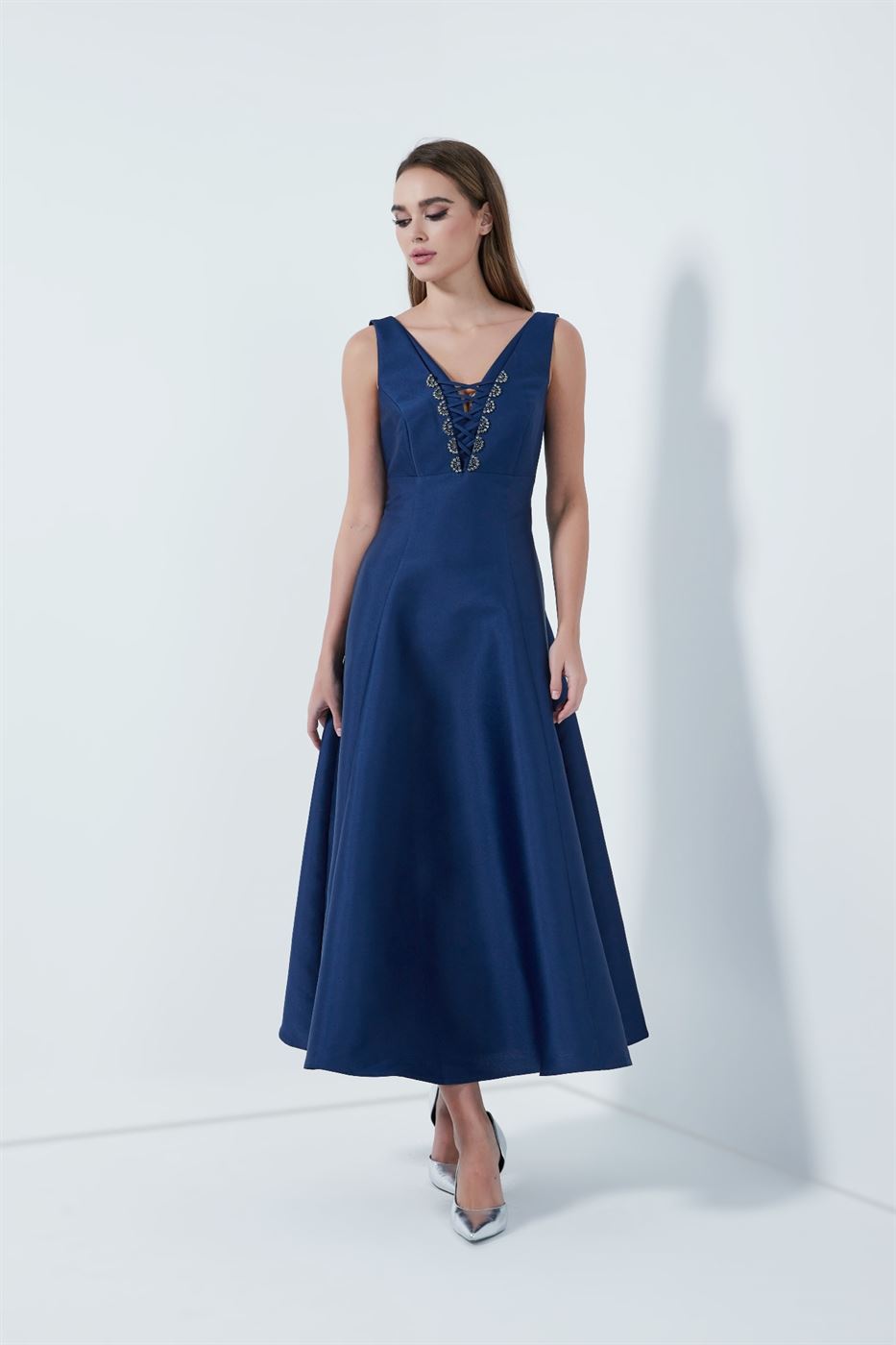 Sleeveless Beading Dress - Femi9 EG