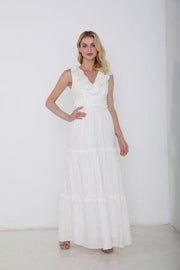 Lace Ruffle Collar Dress - Femi9 EG