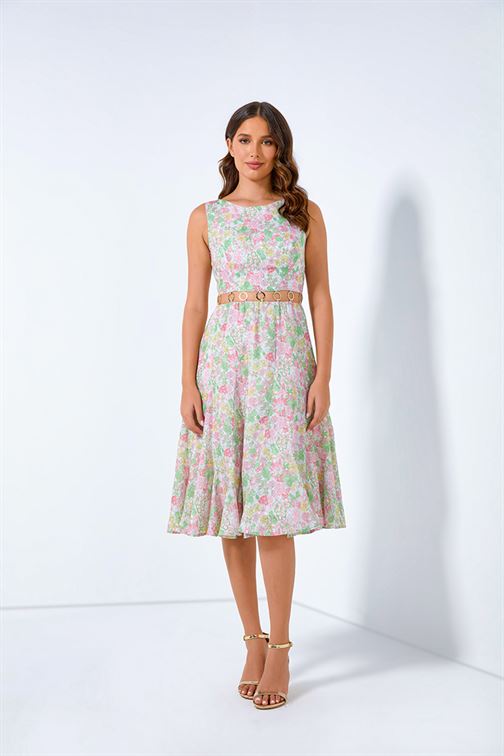 All Over Sleeveless Dress - Femi9 EG