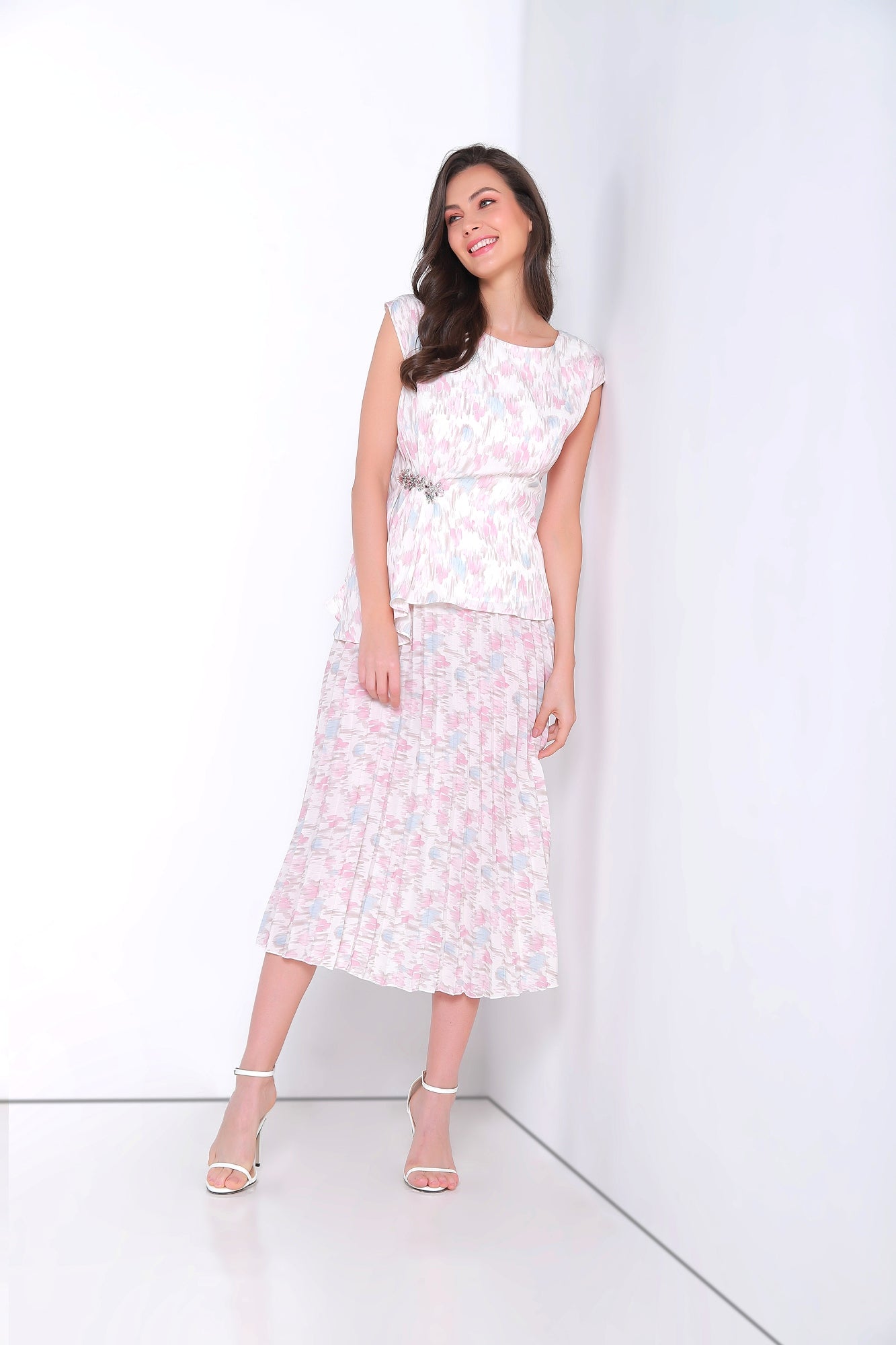 Pleated Chiffon Skirt - Femi9 EG