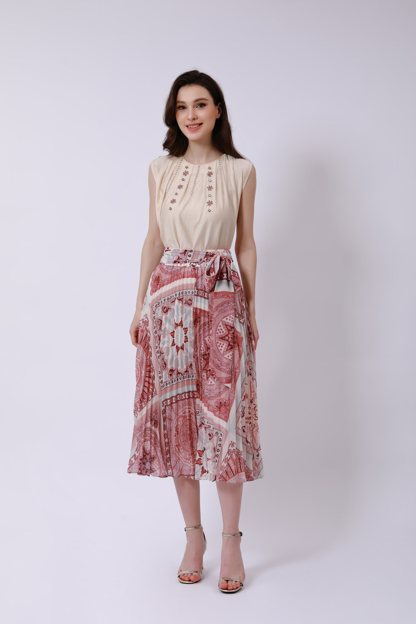 Embellished Sleeveless Top - Femi9 EG
