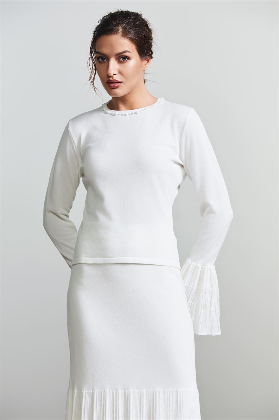 Ruffled Cuffs Top - Femi9 EG