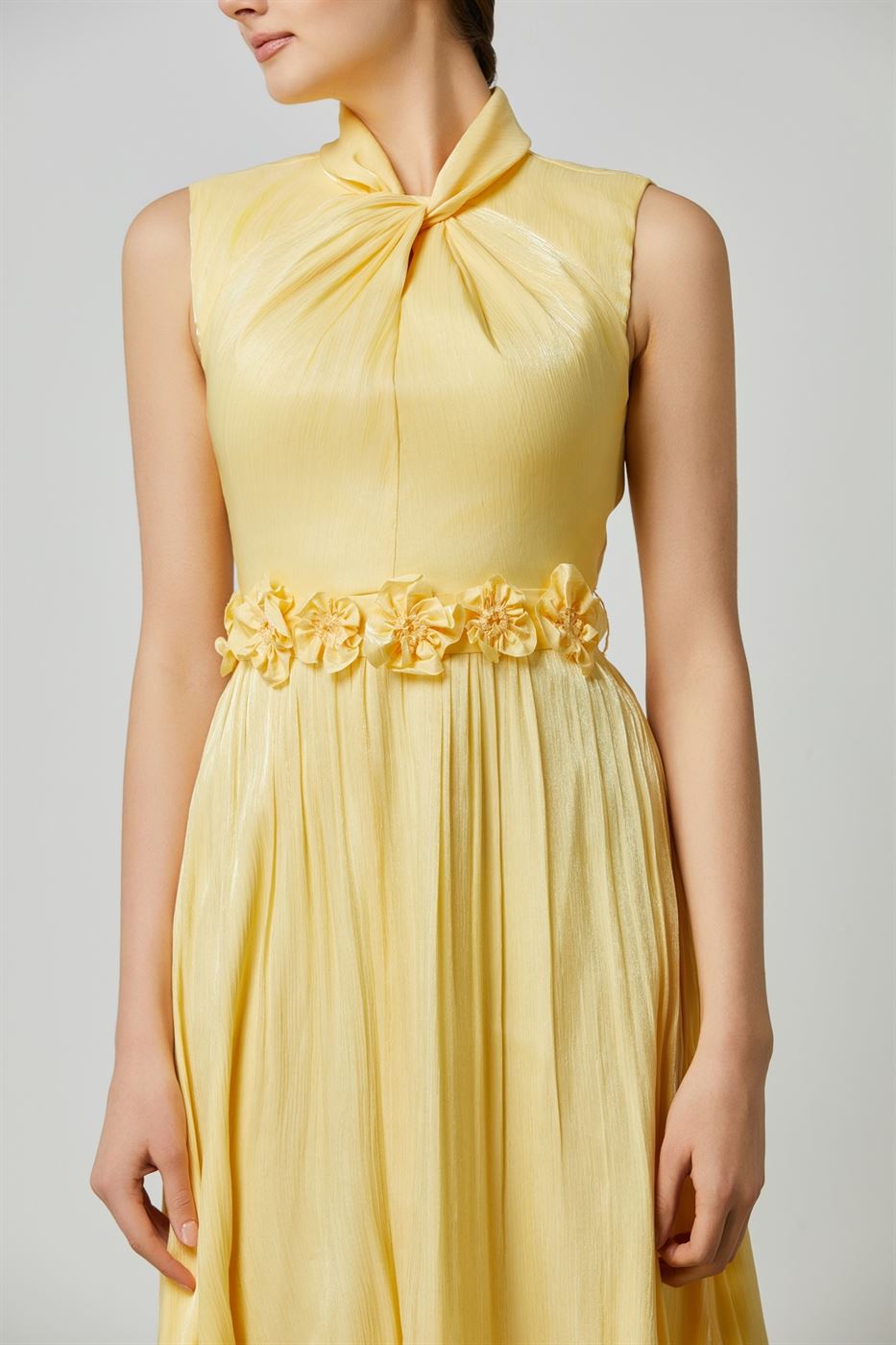 Twist Neck Detail Dress - Femi9 EG
