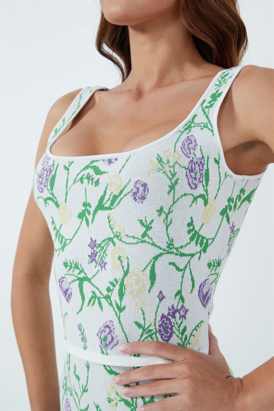 Cropped Jacquard Top - Femi9 EG