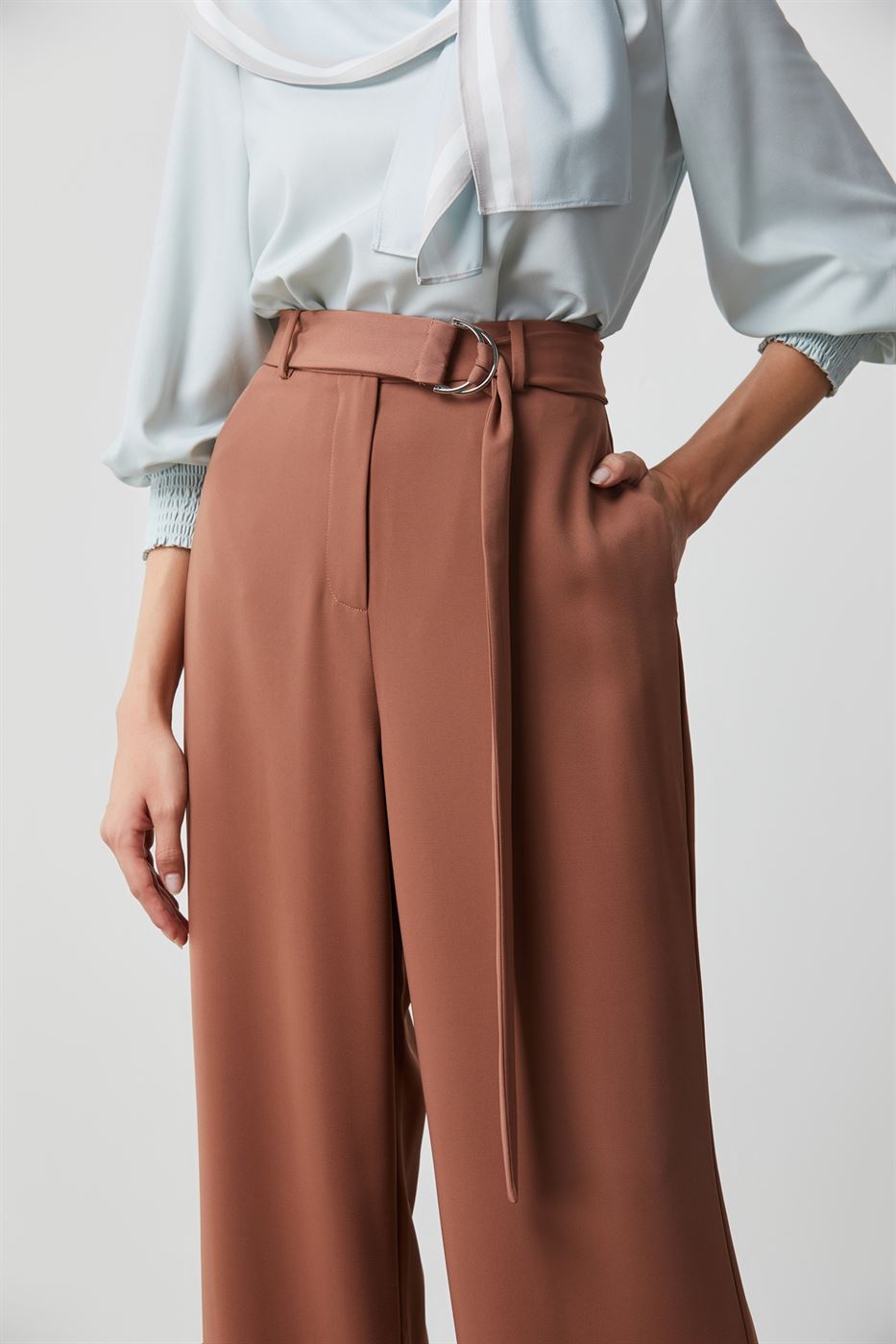 Buckle Belted Long Patnts - Femi9 EG