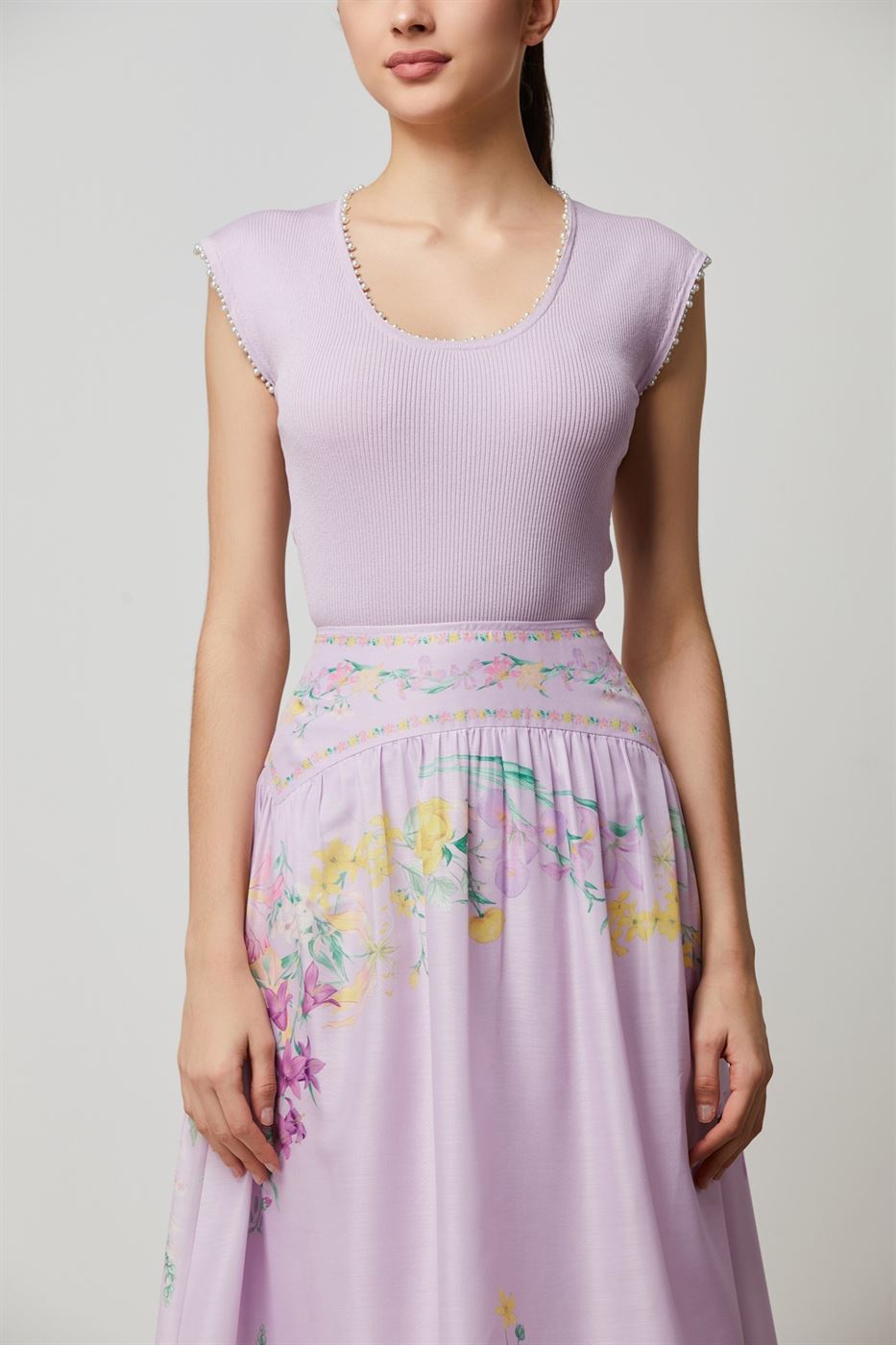 Pearl Details Knitted Top - Femi9 EG