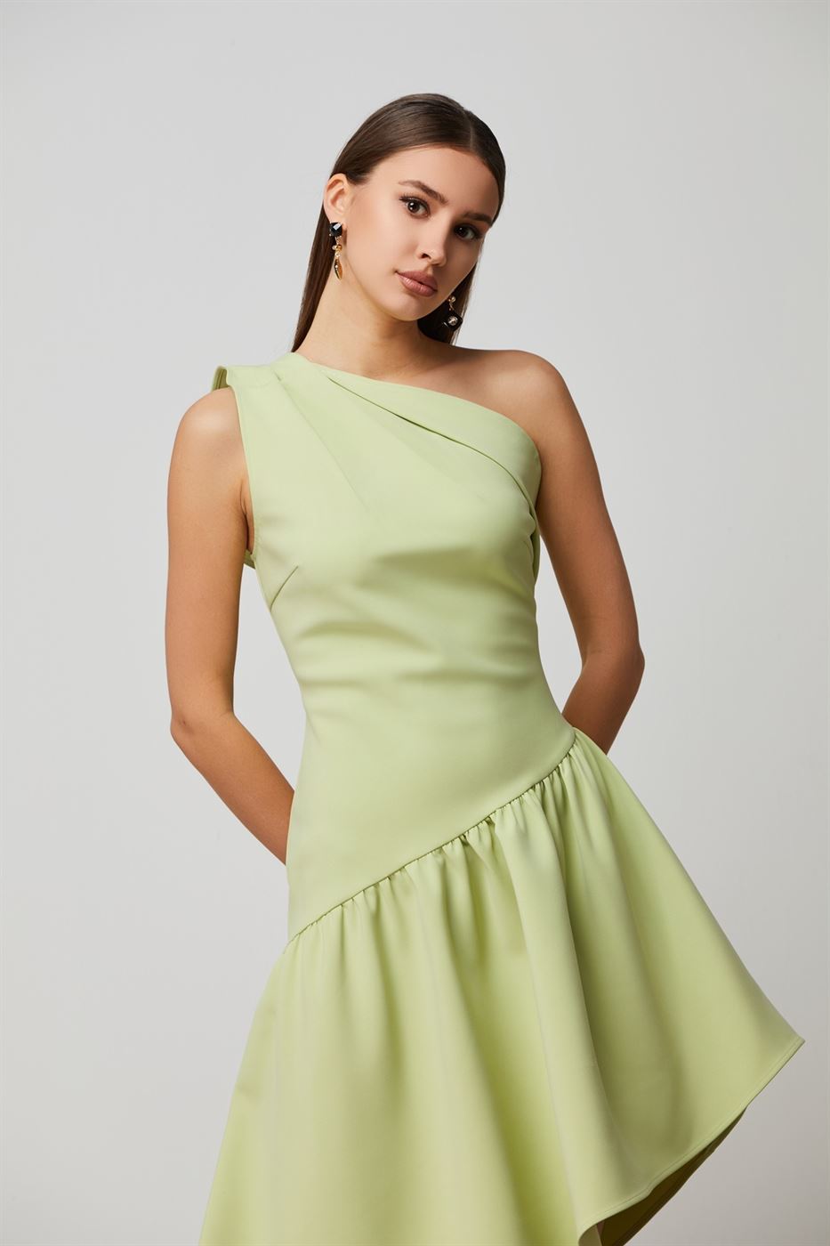 Asymmetrical One Shoulder Dress - Femi9 EG