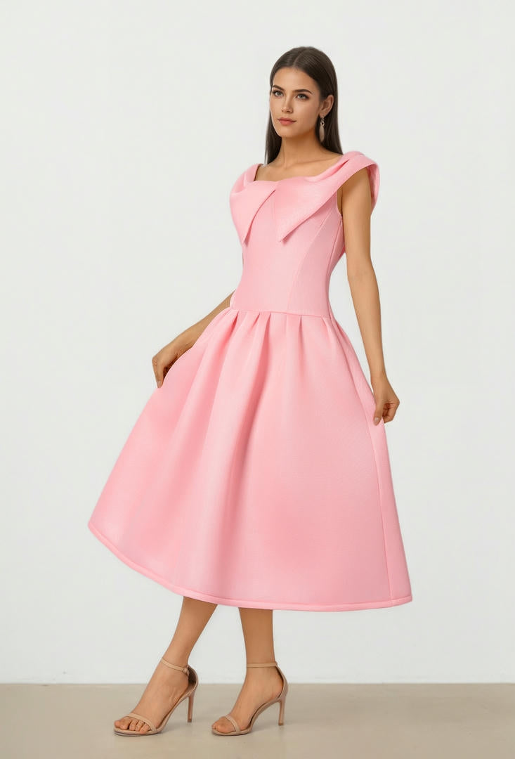 Pink Drop Waist Dress