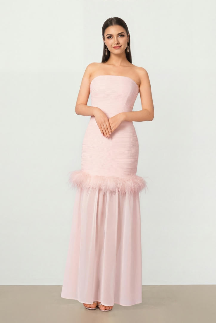 Feather Bustier Dress