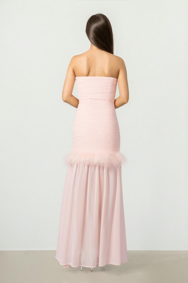 Feather Bustier Dress