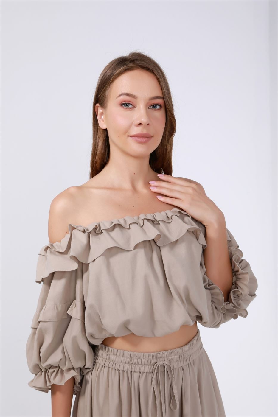 Off-Shoulder Ruffle Top - Femi9 EG