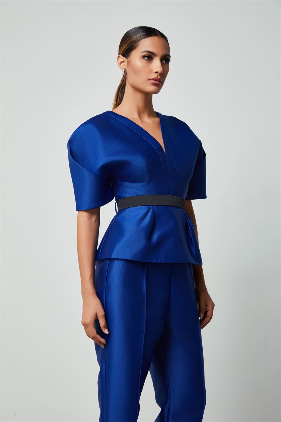 Structured Shoulders Blouse - Femi9 EG