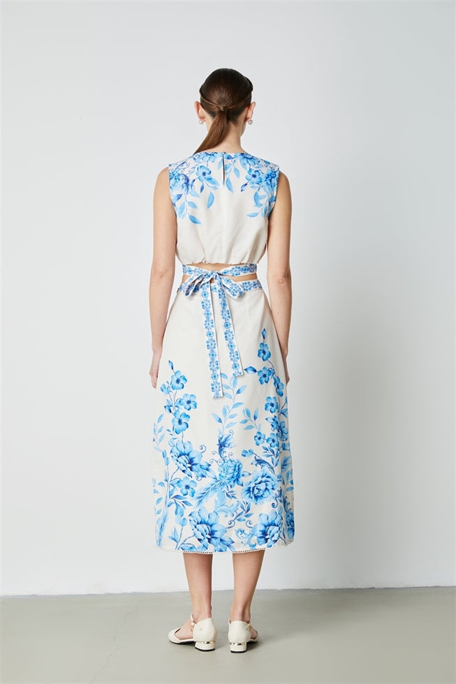 Printed Short Sleeve Dress - Femi9 EG