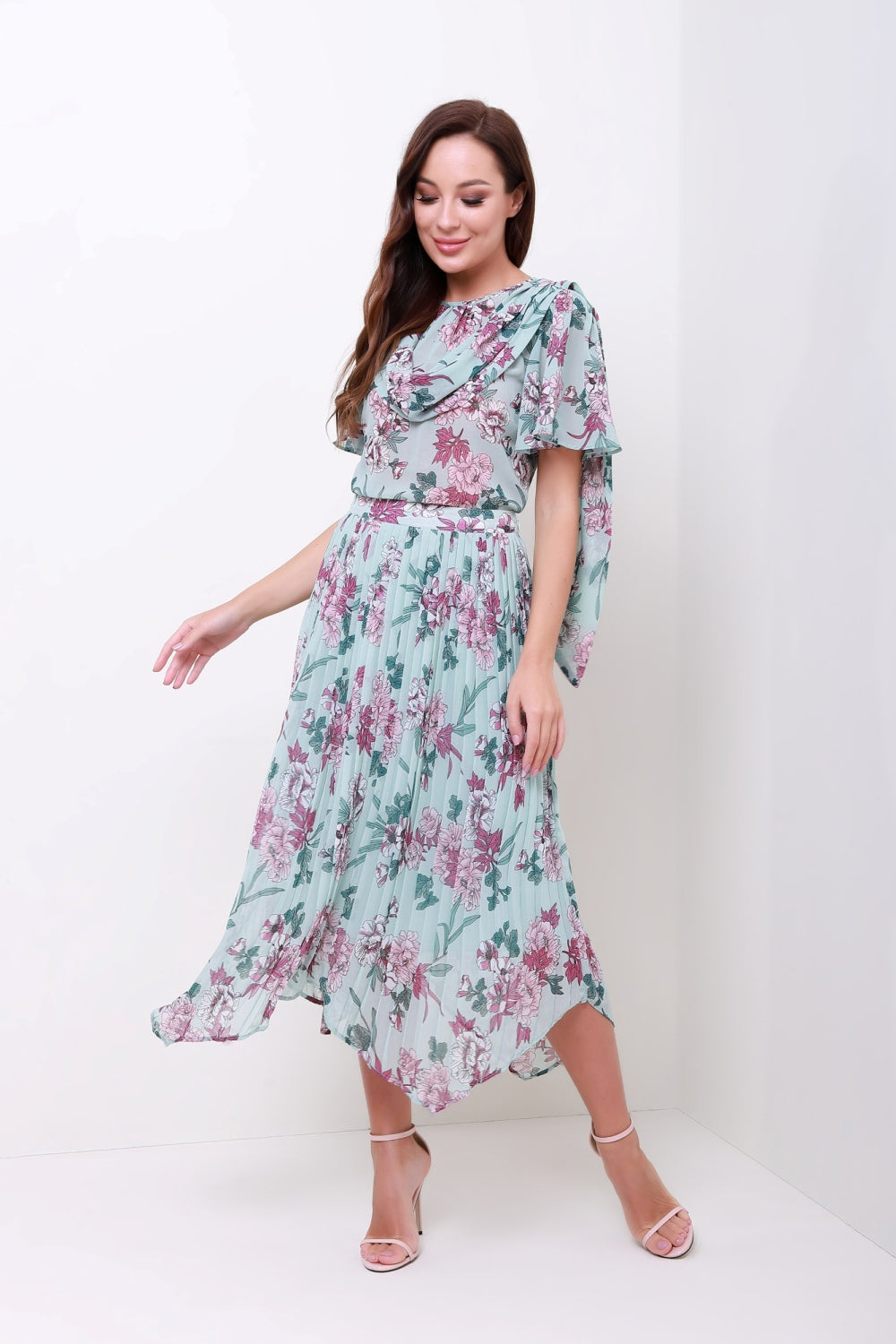 Draped Floral Top - Femi9 EG