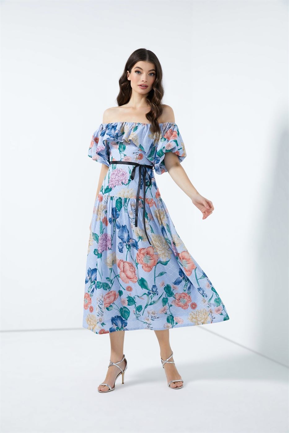 Off Shoulder Printed Dress - Femi9 EG