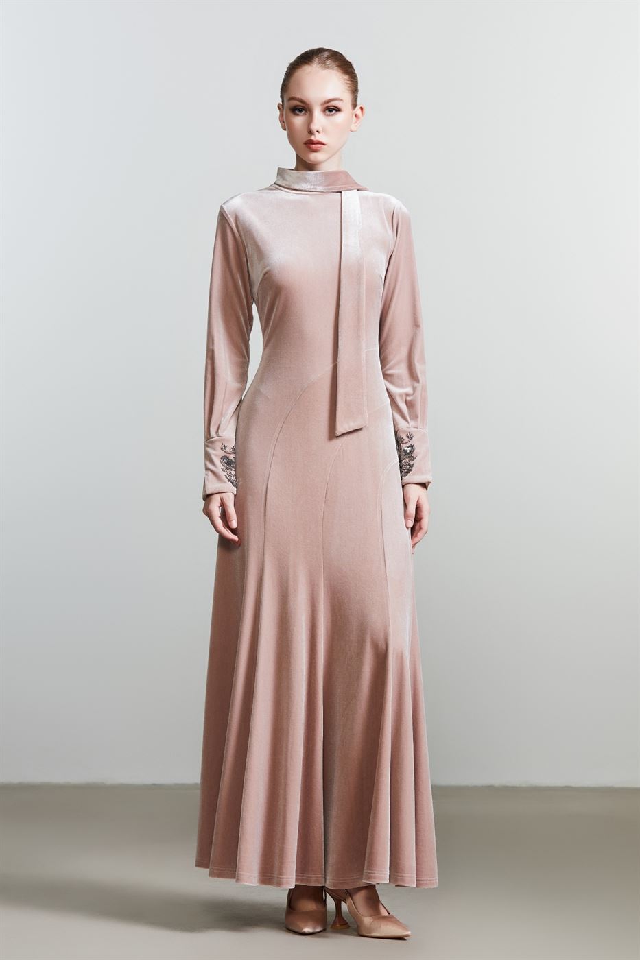 Collared Velvet Dress - Femi9 EG
