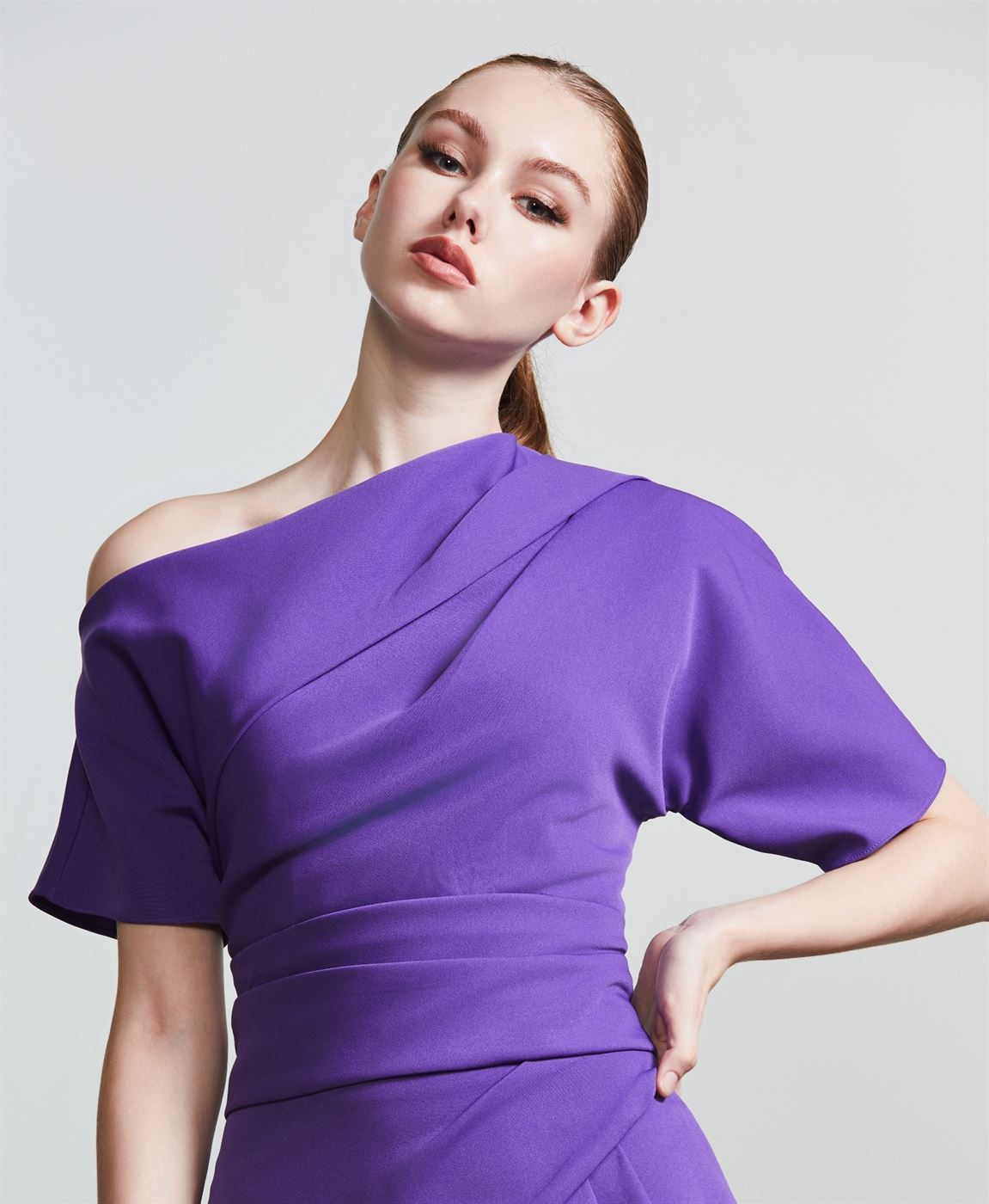 Asymmetrical Neckline Knit Top - Femi9 EG