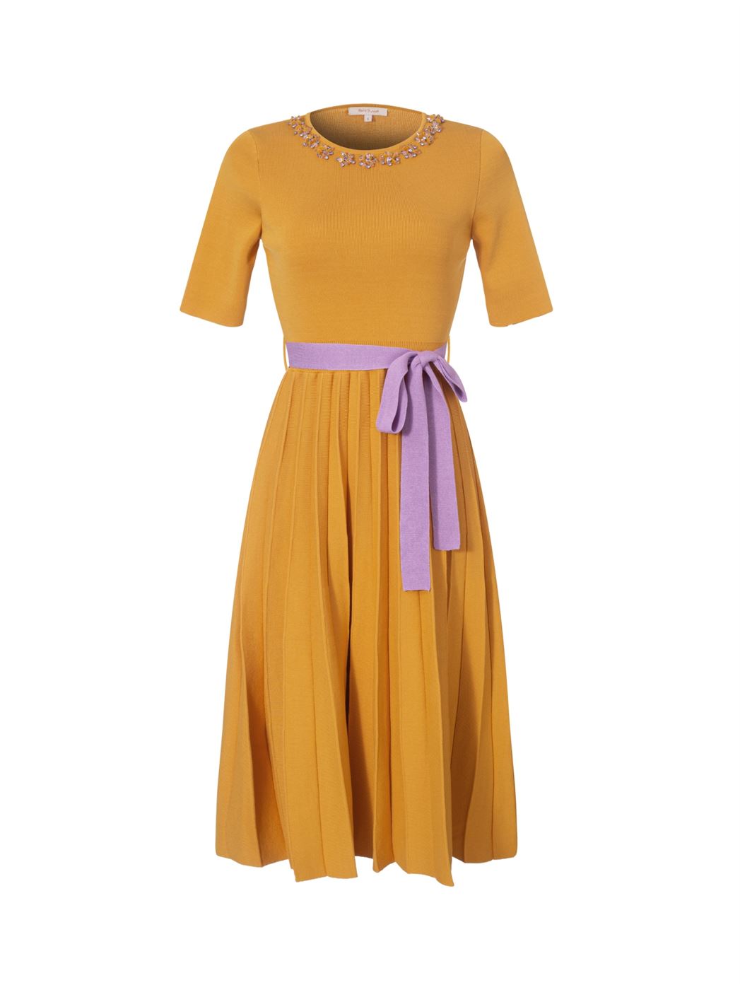 Embellished Collar A Line Dress - Femi9 EG