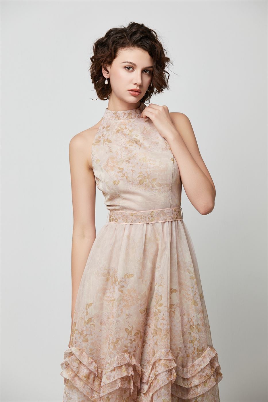 Tulle Frill Trimming Inserts Dress - Femi9 EG