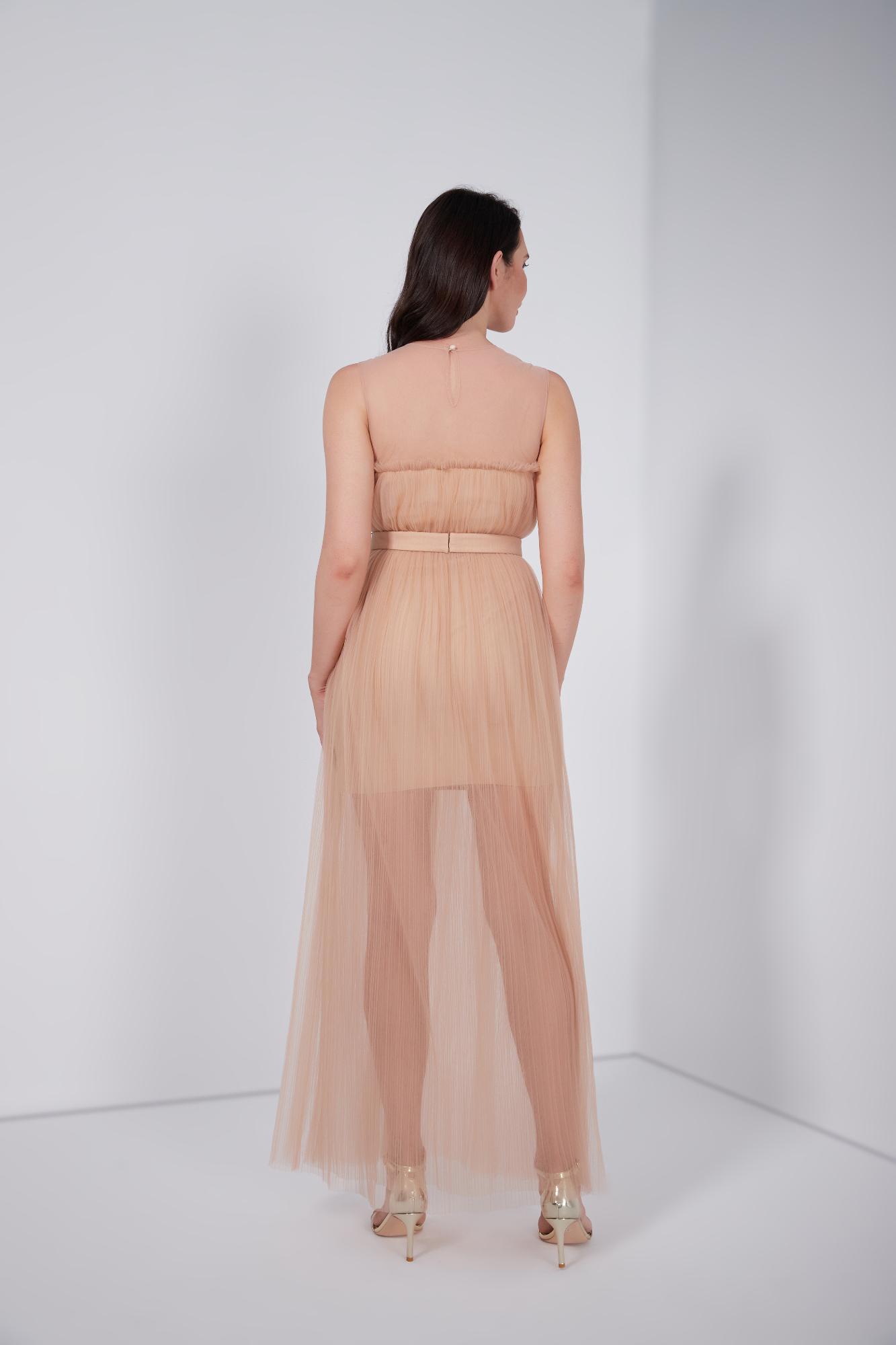 Skin Toned Tulle Dress - Femi9 EG