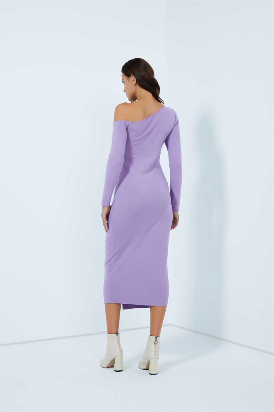 Drapping Detail Knitted Dress - Femi9 EG