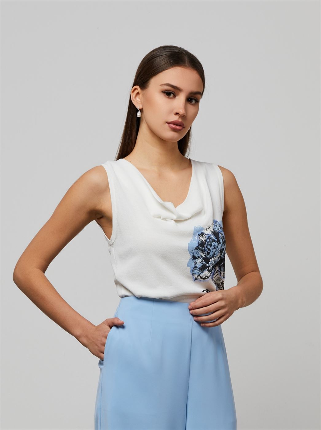 Drape Effect Knit Top - Femi9 EG