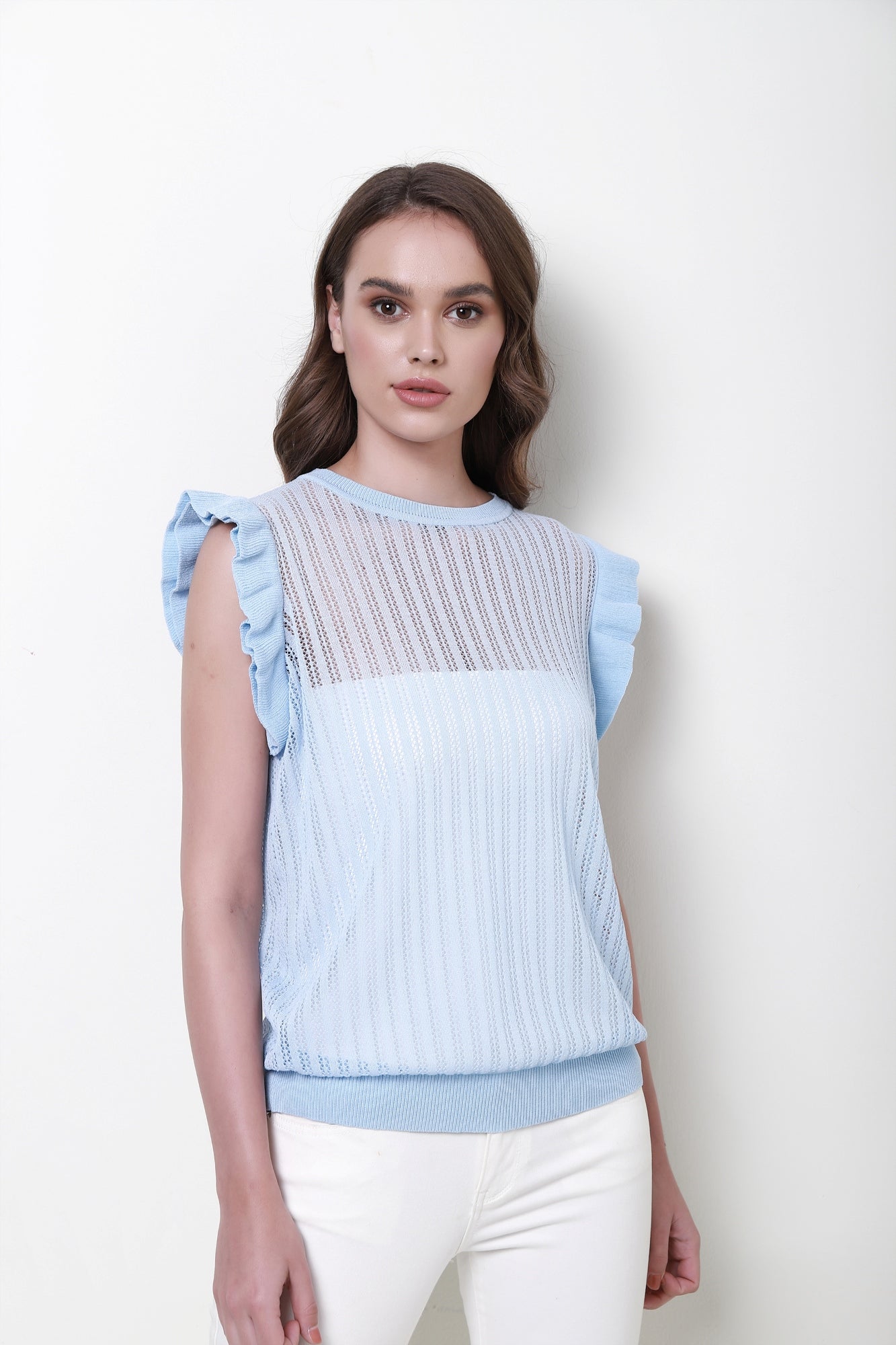 Ruffles Sleeves Knitted Top - Femi9 EG